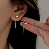 Sterling Silver Threader Earrings - elegant Simple Chain Threaders