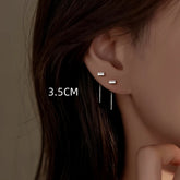 Sterling Silver Threader Earrings - elegant U-Shaped Threaders