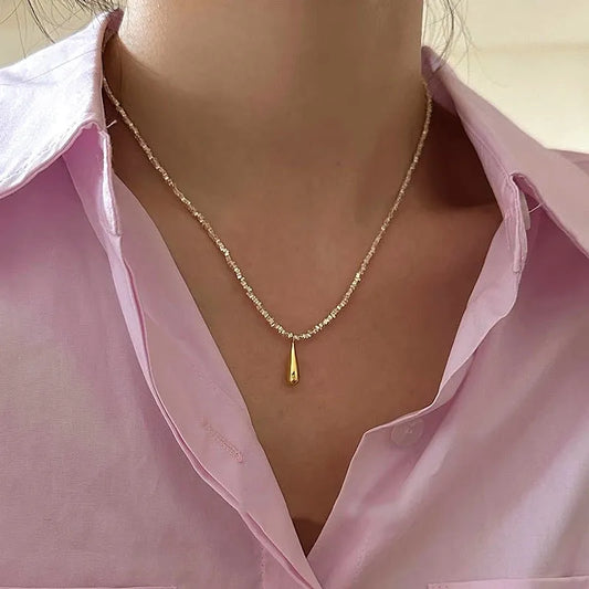 Sterling Silver Water Drop Earrings - beautiful Water Drop Necklace (*Correction: Handle implies earrings, but original Tags imply Necklace. Title is ambiguous. Let's optimize as a Necklace based on tags and price point.*)