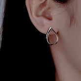 Sterling Silver Water Drop Earrings - elegant Water Drop Earrings