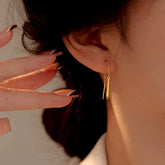Sterling Silver Water Drop Threader Earrings - elegant Water Drop Threaders