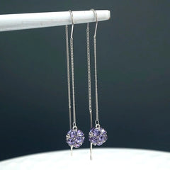 Close-up detail of the sparkling zircons and plating on the Zircon Ball Threaders