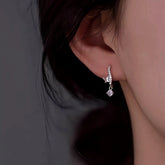 Sterling Silver Zircon Butterfly Earrings - elegant Zircon Butterfly Earrings