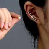 Sterling Silver Zircon Pearl Asymmetrical Earrings - elegant Asymmetrical Pearl Earrings