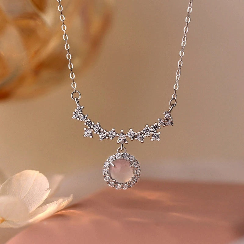 Close-up of the pendant and clasp on the Smile Face Necklace