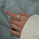 Sterling Silver Zircon Star Rings - stunning Zircon Star Ring