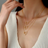 Sterling Silver Heart Rose Letter Necklaces - beautiful Letter Necklace