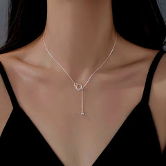 Sterling Silver Ring Necklace - beautiful Ring Holder Necklace