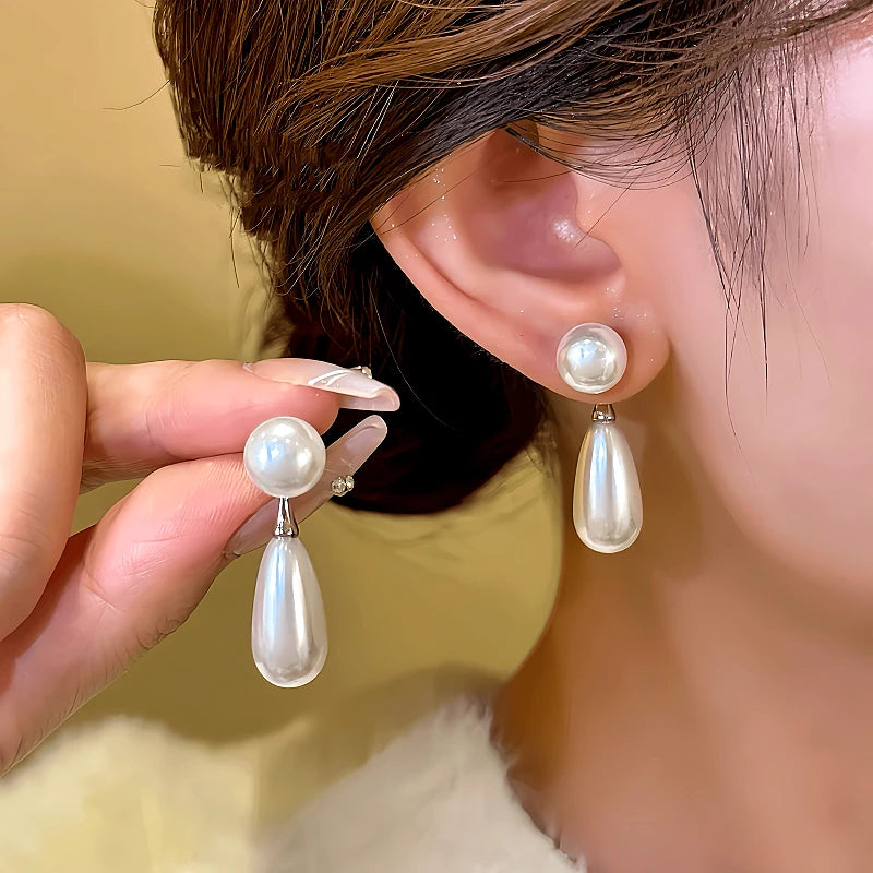 14K Gold-Plated Pear Water Drop Earrings - elegant Pear Water Drop