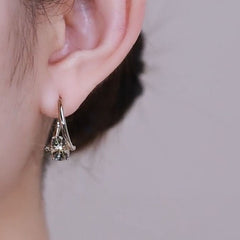 Ella Earrings - Rotating Diamond Drops