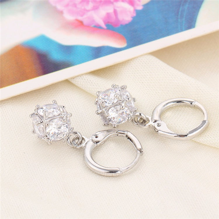 Exquisite Sparkling Minor Design Statement Earrings