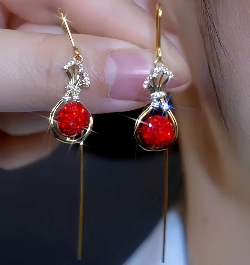 14K Gold-Plated 2025 [lucky bag] Threader Earrings - elegant gold threader earrings