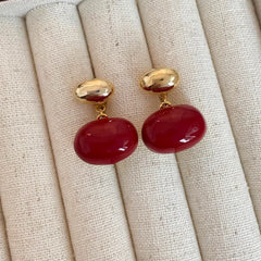 Perfect red drop earrings for adding glamour to any outfit