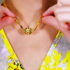 Close-up of the pendant and clasp on the Magnetic Necklace