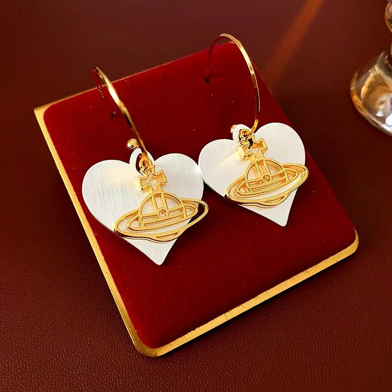 Perfect Heart Saturn Earrings for adding glamour to any outfit