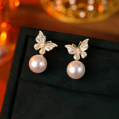 Perfect Butterfly Pearl Earrings for adding glamour to any outfit