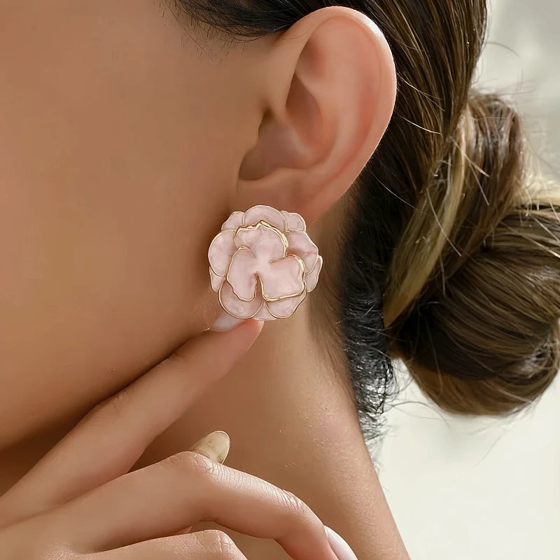 Perfect Camellia Flower Studs for adding glamour to any outfit