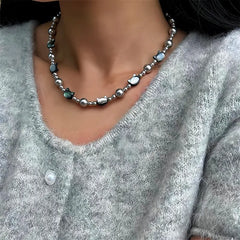 14K Gold-Plated Cat's Eye Stone Cat Pearl Necklace - beautiful Cat Pearl Necklace