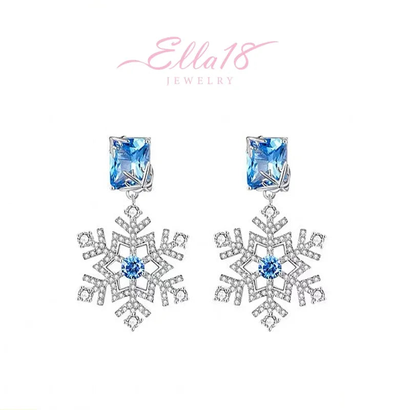 Close-up detail of the sparkling zircons and plating on the Ice Zircon Earrings