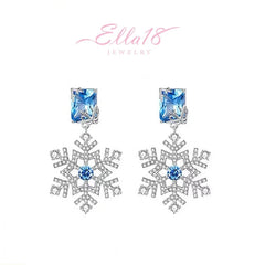 Close-up detail of the sparkling zircons and plating on the Ice Zircon Earrings