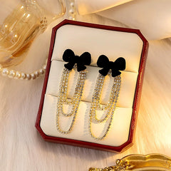 Perfect Flocked Bow Earrings for adding glamour to any outfit