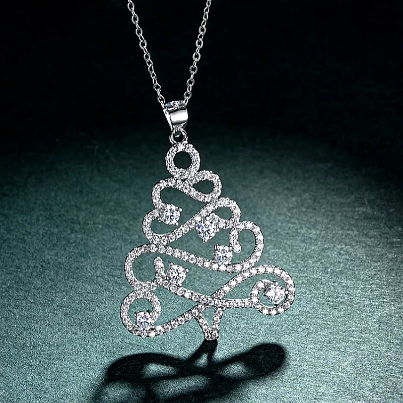 Close-up of the pendant and clasp on the Diamond Tree Necklace