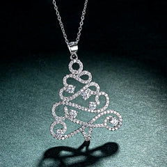 Close-up of the pendant and clasp on the Diamond Tree Necklace