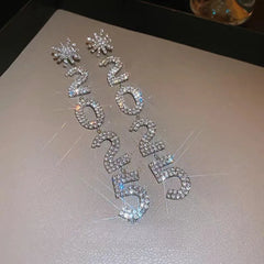 Close-up detail of the sparkling zircons and plating on the Snowflake Earrings