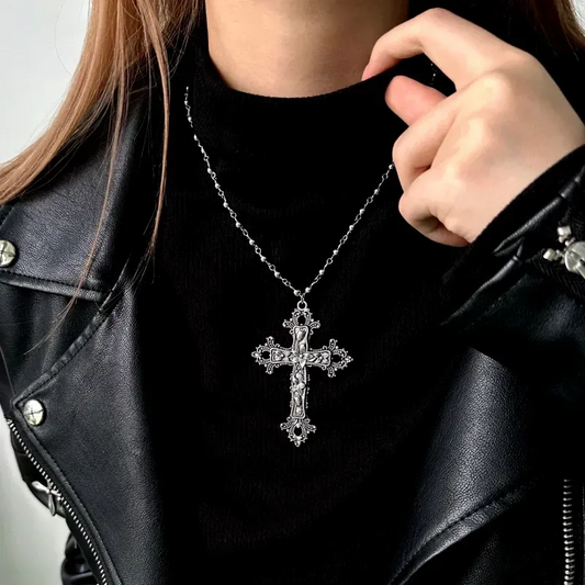 14K Gold-Plated Elegant Cross Necklace - beautiful Cross Necklace