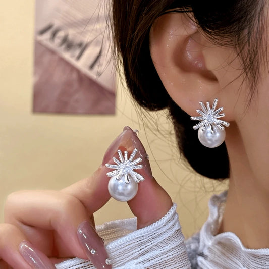 14K Gold-Plated Elegant Daisy Petal Bead Earrings - elegant Daisy Petal Earrings