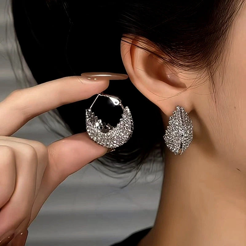 14K Gold-Plated Elegant Diamond Mulberry Stone Bag Earrings - elegant Bag Earrings