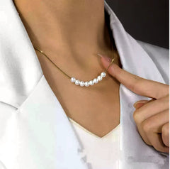 Close-up of the pendant and clasp on the Double Layer Necklace