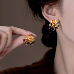 14K Gold-Plated Elegant Firework Tassel Earrings - elegant Firework Tassel Earrings
