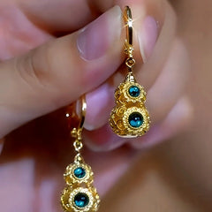 14K Gold-Plated Elegant Gourd Earrings - elegant Gourd Earrings