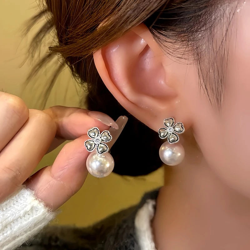 14K Gold-Plated Elegant Lucky Grass Bead Earrings - elegant Lucky Grass Bead Earrings