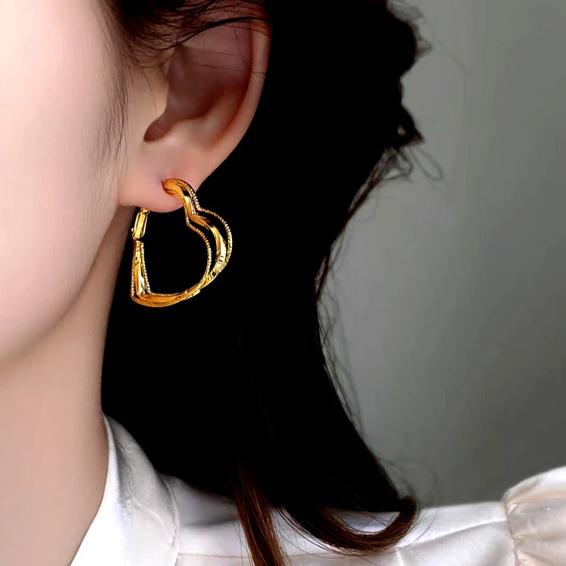 Perfect Multi-Layer Heart Earrings for adding glamour to any outfit