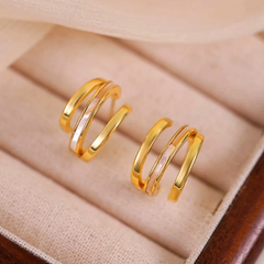 14K Gold-Plated Elegant Multi-Layer Stud Earrings - elegant Multi-Layer Stud Earrings