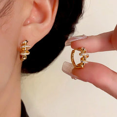 14K Gold-Plated Elegant Snake Design Hoop Earrings - elegant Snake Hoop Earrings
