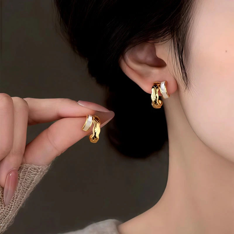 14K Gold-Plated Elegant Studs - elegant Elegant Gold Studs