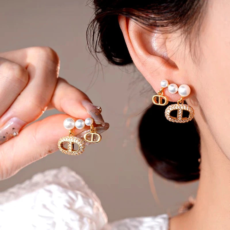 14K Gold-Plated Elegant Sweet Pearl Tassel Earrings - elegant Pearl Tassel Earrings