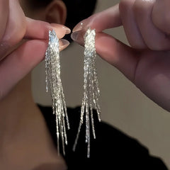 14K Gold-Plated Elegant Tassel Earrings - elegant Long Tassel Earrings