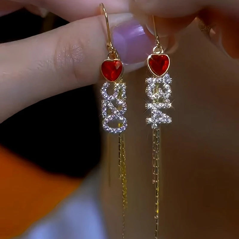 Close-up detail of the sparkling zircons and plating on the Red Heart Threaders