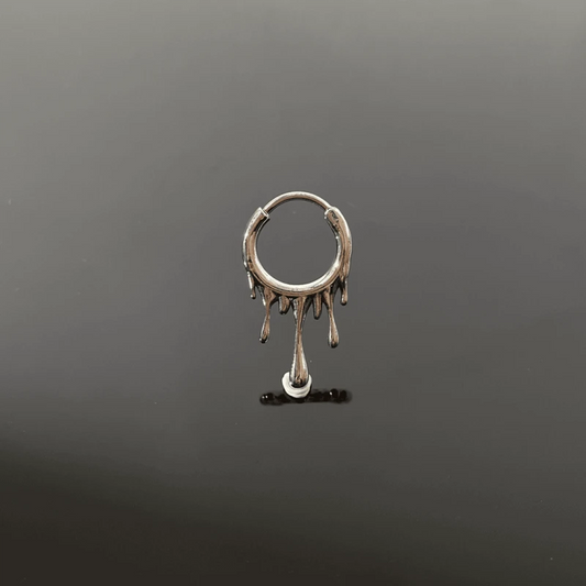 Model showcasing the dangle and style of the 14K Gold-Plated Elegant Water Drop Earrings