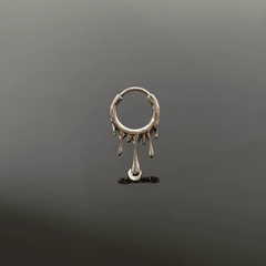 Model showcasing the dangle and style of the 14K Gold-Plated Elegant Water Drop Earrings