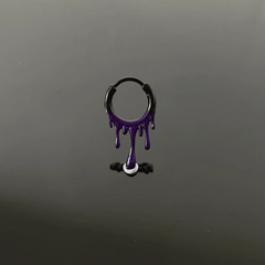 Close-up detail of the sparkling zircons and plating on the Silver Water Drop Earrings