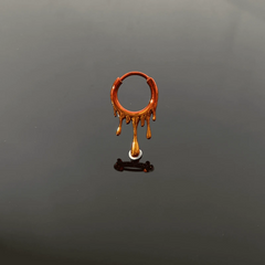 Angled view of the 14K Gold-Plated Elegant Water Drop Earrings