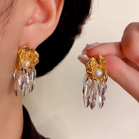 14K Gold-Plated Elegant Wheat Tassel Earrings - elegant Wheat Tassel Earrings