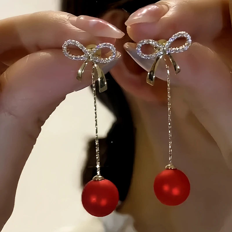 Perfect Red Pearl Earrings for adding glamour to any outfit