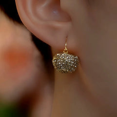14K Gold-Plated Elegant Zircon Diamond Basket Earrings - elegant Basket Earrings