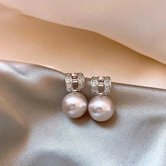 14K Gold-Plated Elegant Zircon Diamond C-Shaped Earrings - elegant C-Shaped Earrings